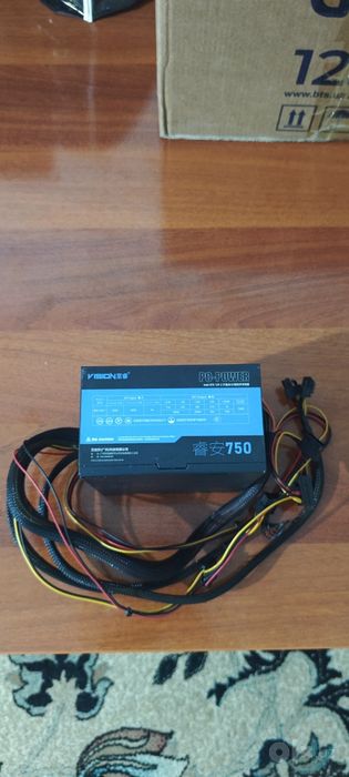 Vison PcPower 750 Holati Yahshi CPU 4+4Pin GPU 6+2Pin