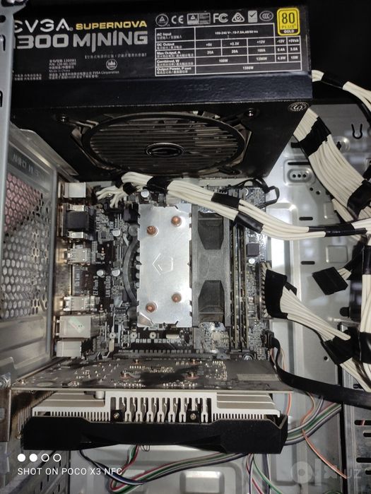 asus b250, i5, 16 gb ozu, gtx1050ti 4gb, blok 1300wat.