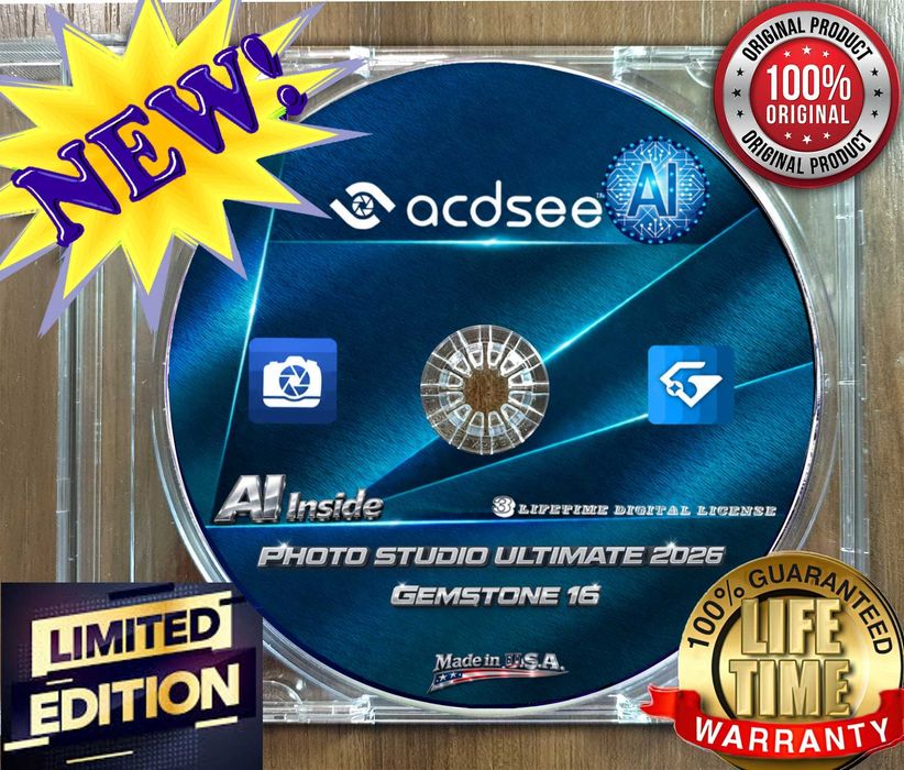 ACDSee Photo Studio Ultimate 2026 & Gemstone Photo Editor 16 AI Integrat