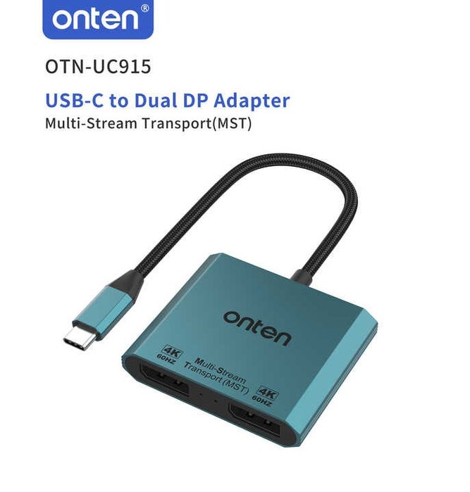 ONTEN-UC915 USB-C в Dual DP, видеопреобразователь USB-C