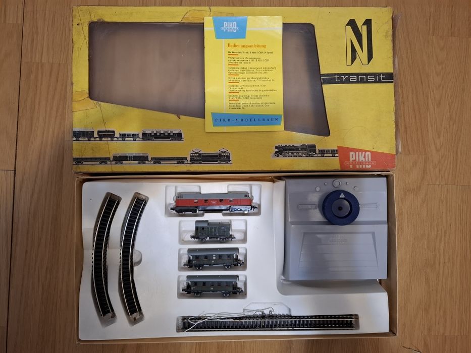 Set tren trenuleț electric PIKO transit scara N locomotiva vagoane sine