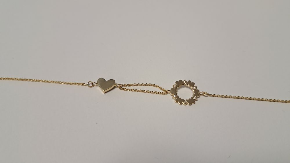 Bratara din aur 14k cu diamante naturale