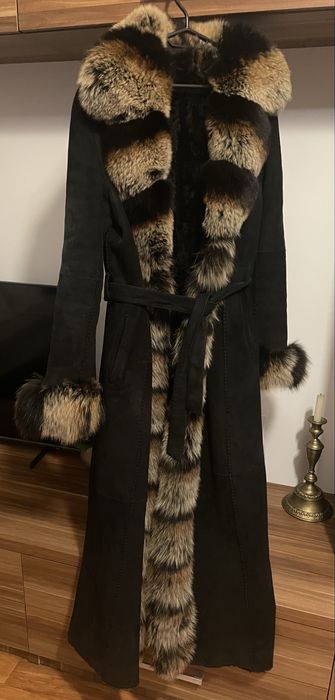 Cojoc miel cu blana de vulpe