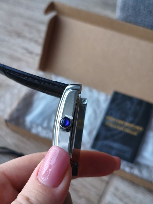 Ceas unisex bărbătesc OIDEA – pătrat – curea din piele naturală – nou