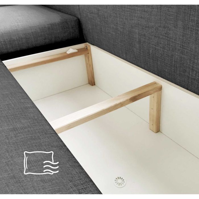 Vand canapea extensibila Tony U Shape Plus Grey 320 x 140 x 90 cm