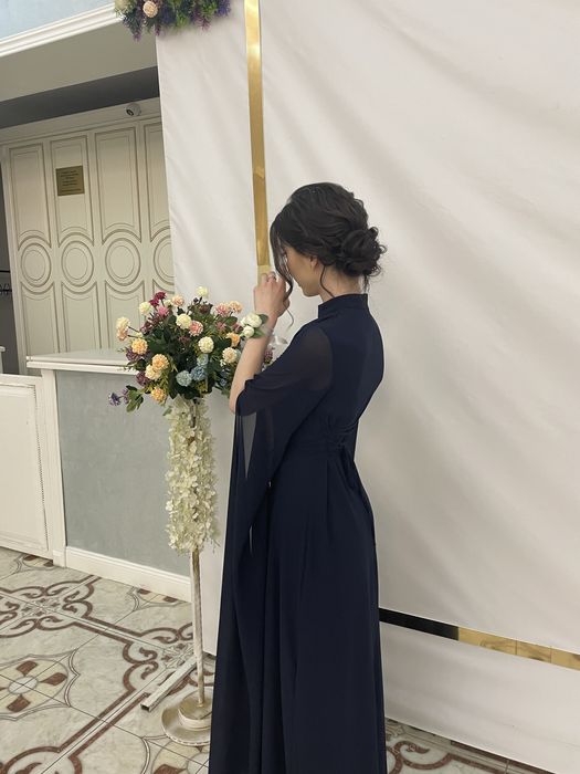 Вечернее платье синее