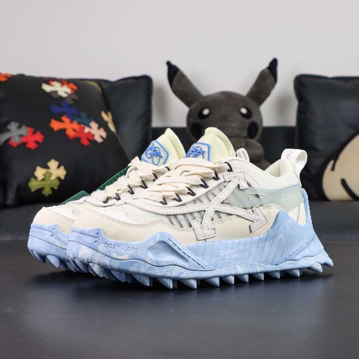 #CALITATE PREMIUM# OFF-WHITE Odsy-1000 White Blue Marble - Verificare colet