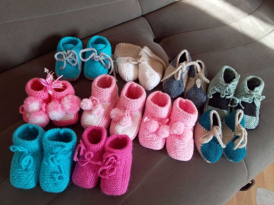 вязанные пинетки для детей