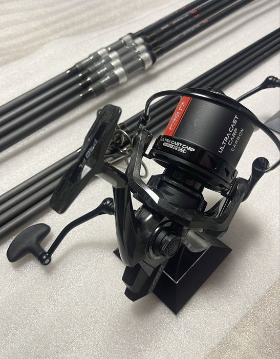 SET 4 Lansete FL Strategist 3.90m/3.75lbs+4 Mulinete FL 14000 New 2025