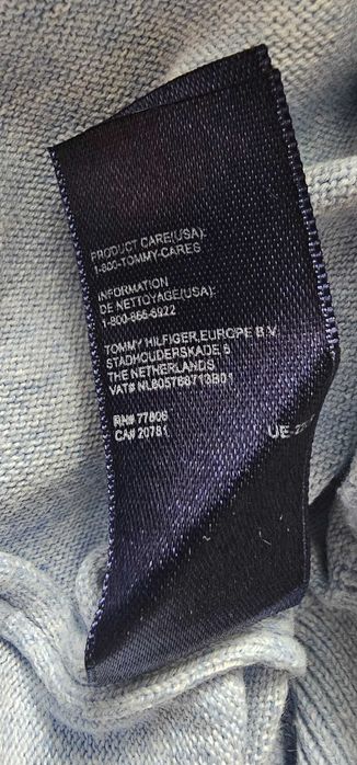 Pulover Tommy Hilfiger bleu cu anchior, marimea L