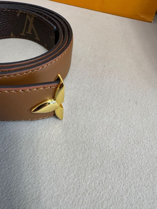 Louis Vuitton-Оригинален чисто нов двулицев дамски кожен колан