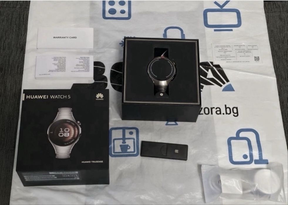 КАТО НОВ 42mm Huawei Watch 5 LTE Зора Гаранция 2027 SAND Gold Titanium