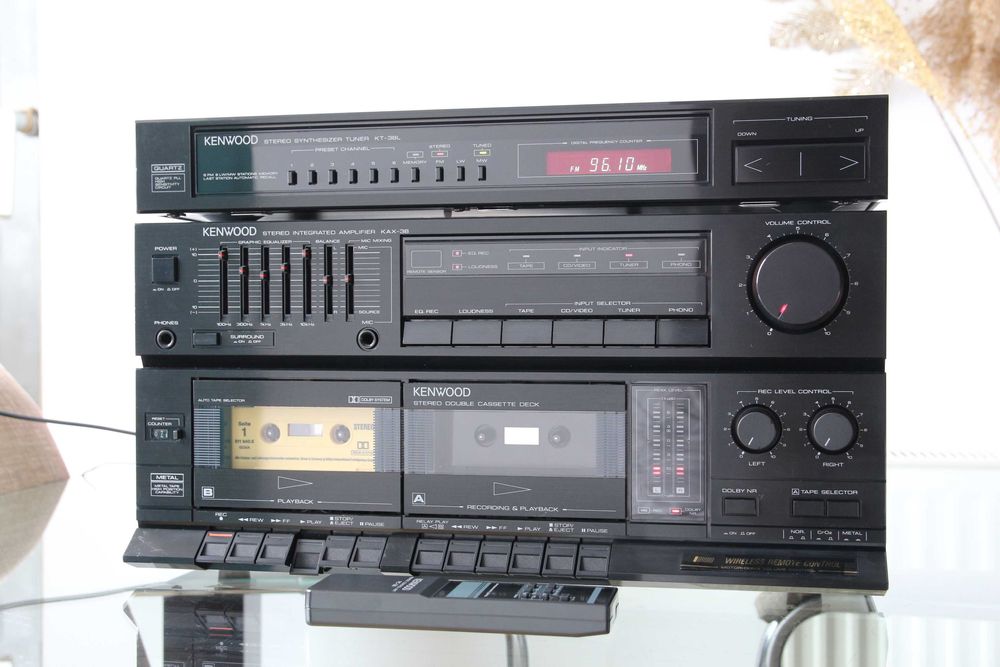 Kenwood KAX-38 amplificator si casetofon si T-38L radio cu telecomanda