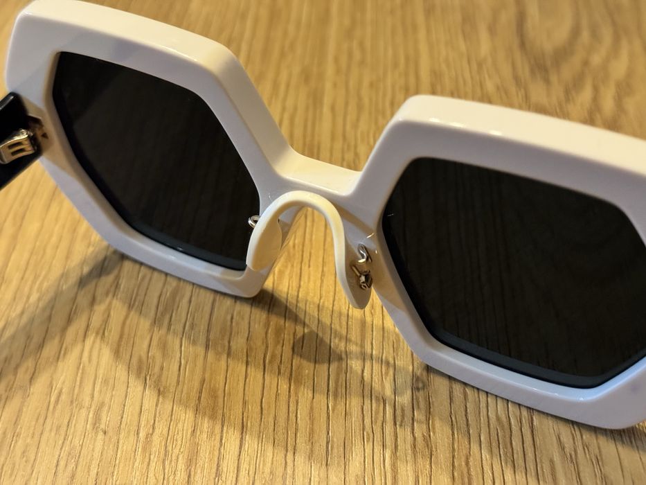 Ochelari soare oversized Gucci Ivory Geo Double G Italian GG0772S