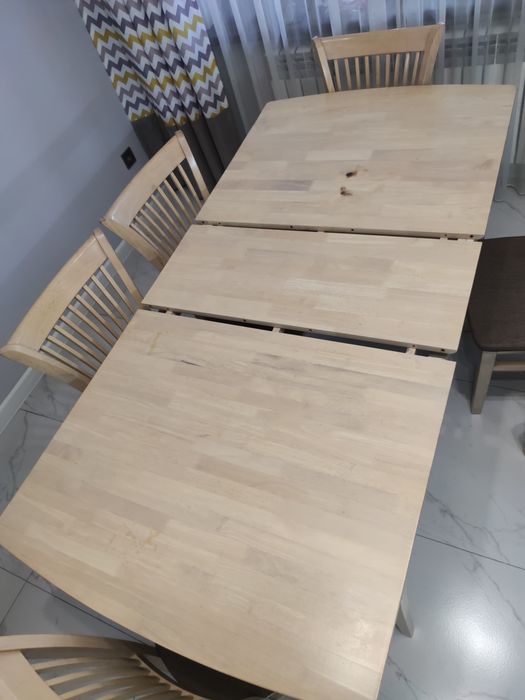 Кухонный стол б/у в комплекте 6 стульв