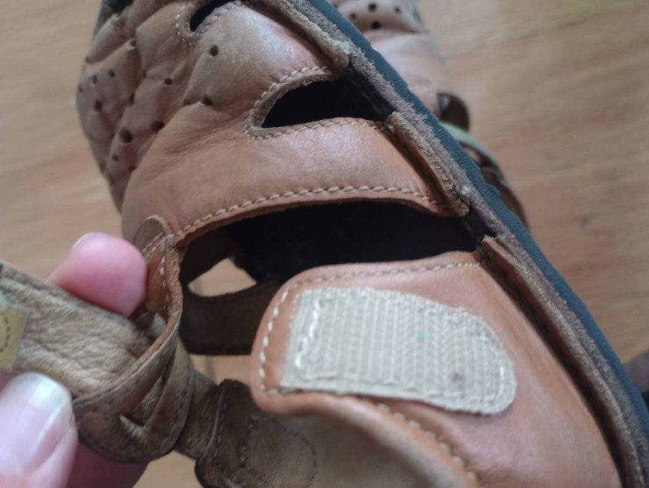 Сандали на Тики 25 номер кафеви, естествена кожа отвън и отвътре