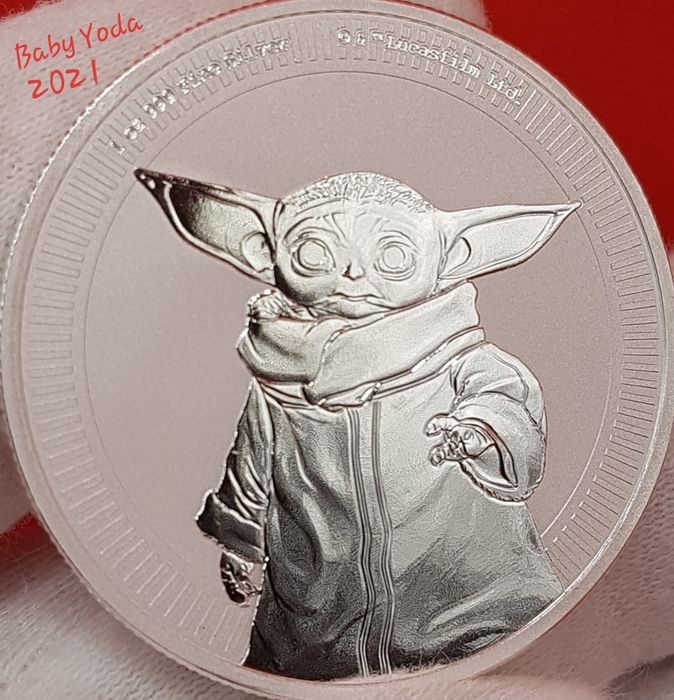 Star Wars Alien Bitcoin monede argint lingou 999