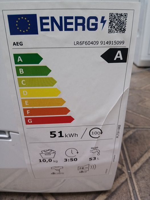 Чисто нова пералня АЕГ Aeg Series 6000 A+++ 10 кг с 2 години гаранция!