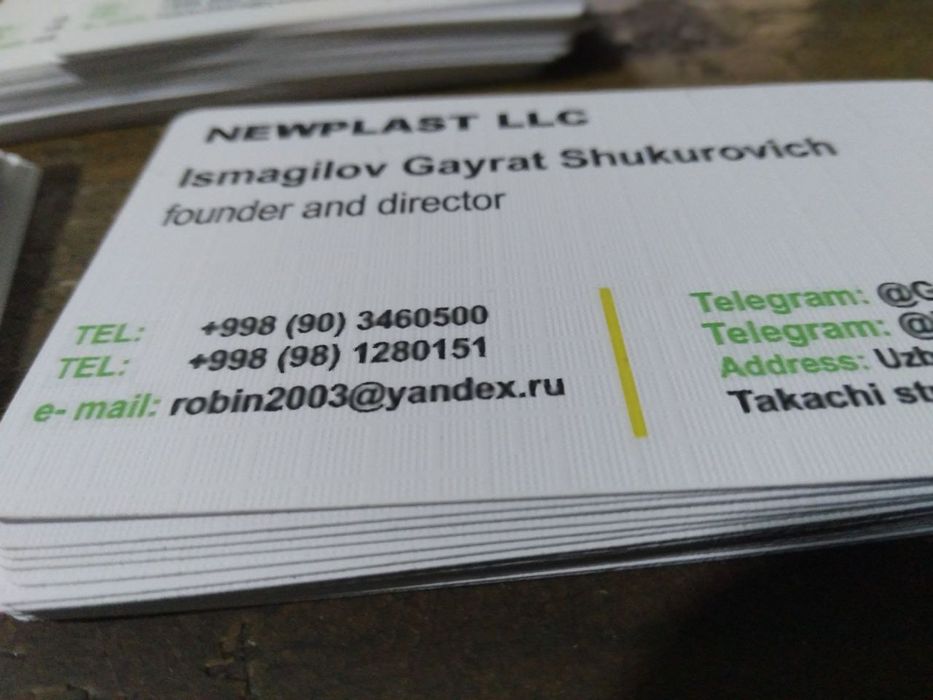 Blaknot  ruchka va vizitkalar pechat hizmatlari