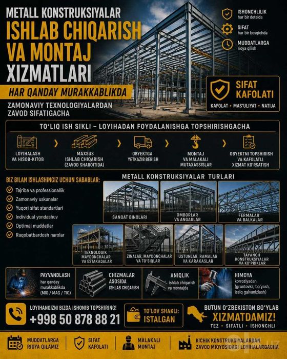 Металлоконструкции любой сложности изготовление и монтаж