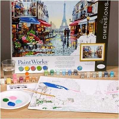DIMENSIONS - Комплект за рисуване по номера Цветарски магазин Париж