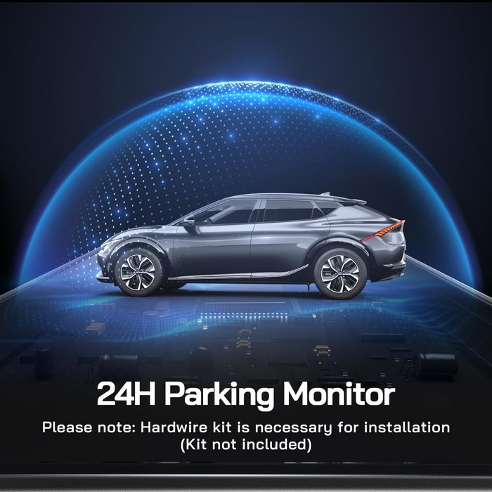 WOLFANG Cameră auto față-spate 4K+1080P Wi-Fi