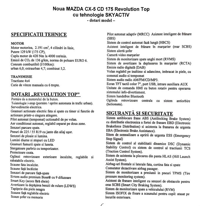 Vand Mazda CX5 Revolution Top Facelift 2015