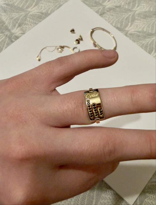 Vand  set aur nou cercei si inel cartier 14k 9,44 gr (500 lei/ gram)