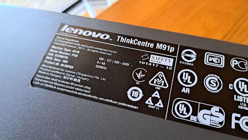 Lenovo ThinkCentre M91p (SFF) Core i5-2500/4GB DDR3/500GB HDD