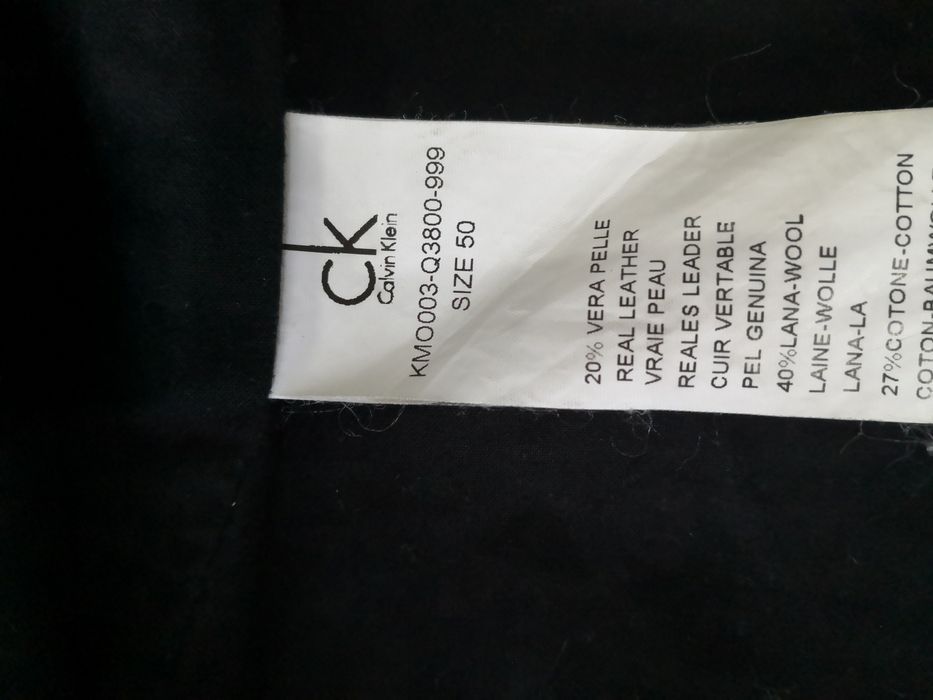 Pardesiu bărbați din lână și piele naturala Calvin Klein original. .