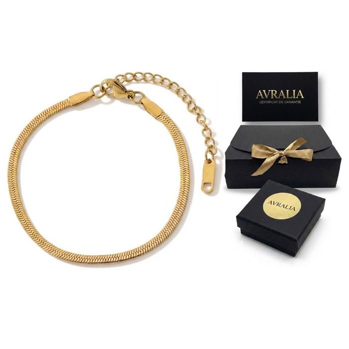 Bratara Premium Placata Aur 18K - Model Snake Minimalist, Set Cadou