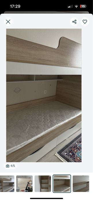Двухярусная большая кровать