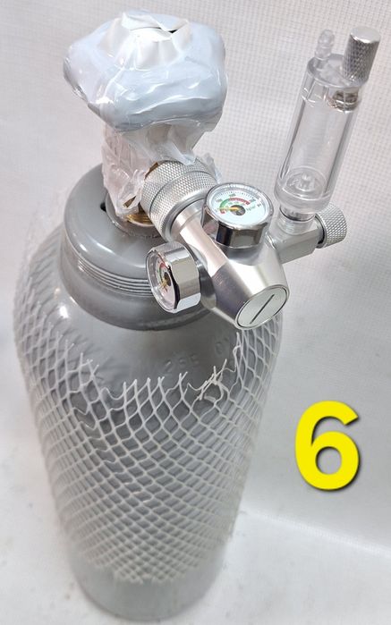 Аквариум,акваристика Co2 бутилки 44/11см. и 55/15см. и регулатори мехурчета