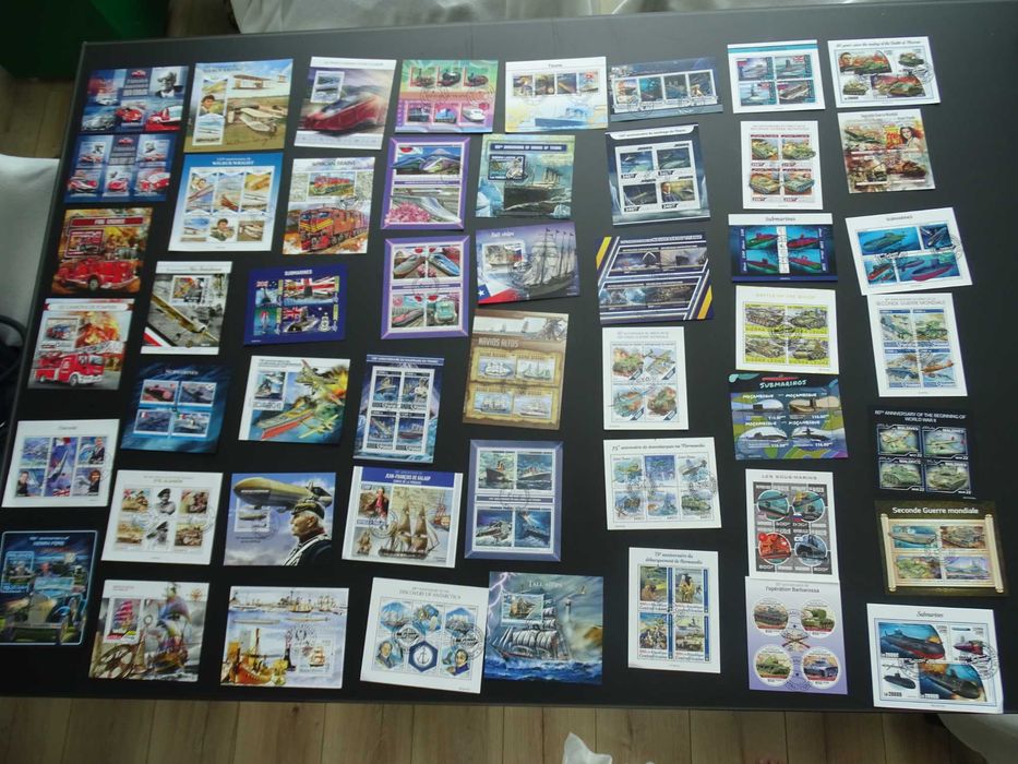 50 colite stampilate , timbre tematice Transporturi (Lot 3098)