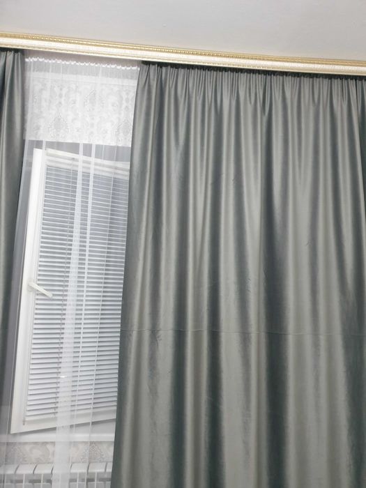 Светло серые постельный цвет штор