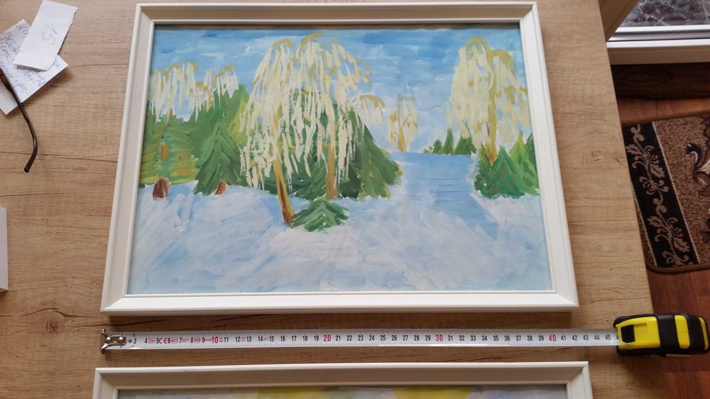 2 Картини. рисуваани на ръка с акварел. В чудесни рамки със стъкло отпред.
