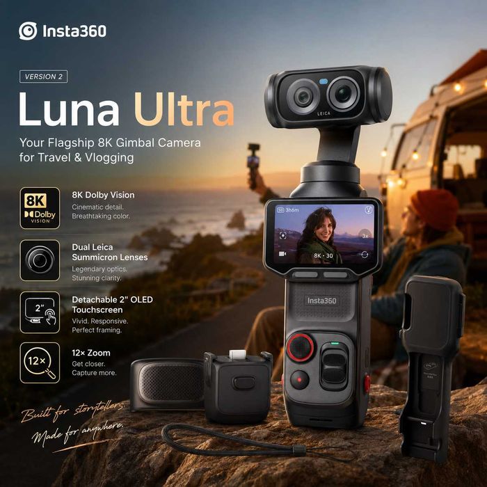 Insta360 Luna Ultra 8K Gimbal Camera / Новая упаковка