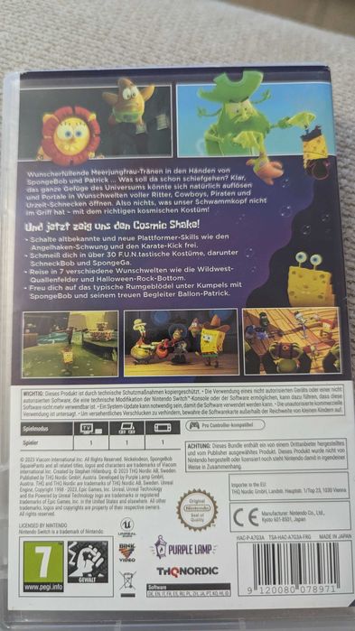 Sponge Bob Cosmic shake Nintendo switch игра за конзола Спондж боб