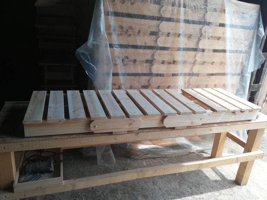 Sezlong plaja lemn masiv tratat termic  PIN NORDIC