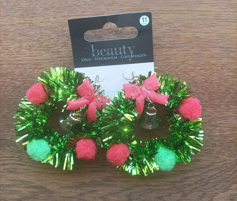 Обеци коледен венец