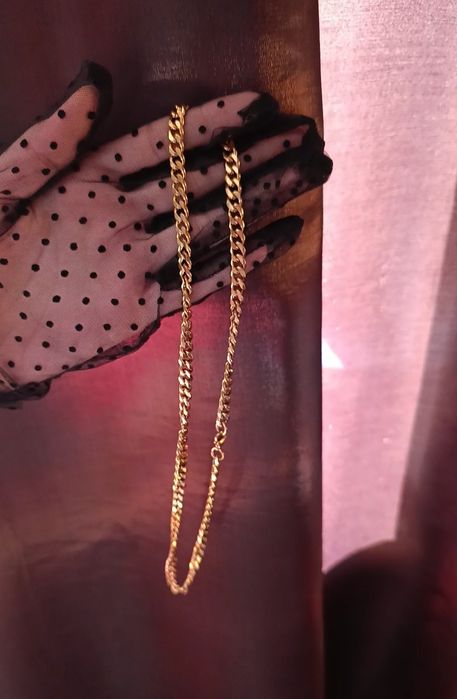 Мужской трос -цепочка в золотом цвете,не темнеет