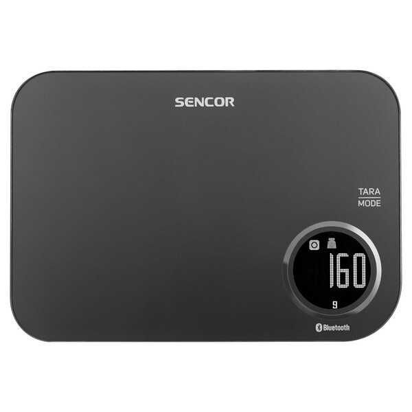 Cantar de bucatarie Sencor SKS 7078BK Smart Bluetooth Negru, garantie