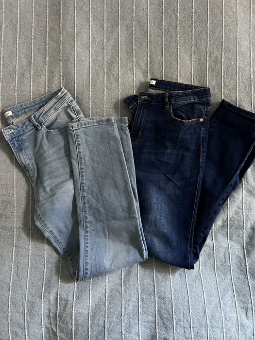 Два чифта френски еластични дънки Л