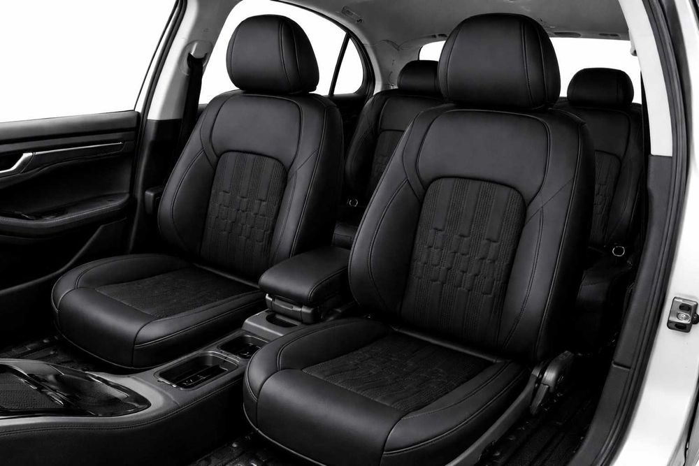 Комплект луксозна универсална тапицерия еко кожа - черна