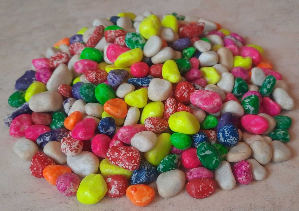 Галька для аквариума (5-10 мм) разноцветная