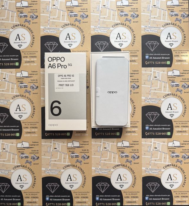 Oppo A6 Pro 5G 256Gb 8Gb Ram Black Nou desigilat