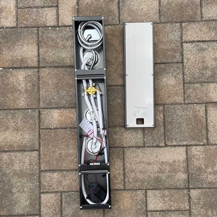 Panou de duș ROVOGO negru fără baterie, cu 2 tipuri de jeturi