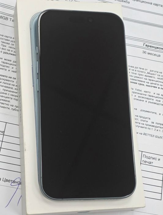 КАТО НОВ 128GB iPhone 16 Yettel Гаранция 2027 TEAL / Синьо-зелен