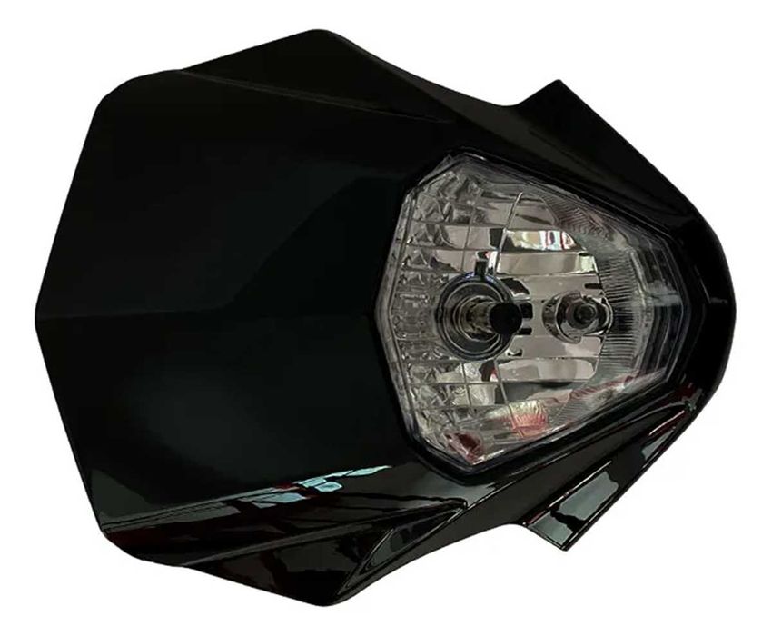 Преден спойлер с Фар и крушка Н4 за Мотор - Черен.