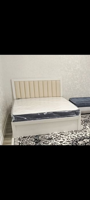Кровать двуспальная 100%Мдф Крашенный